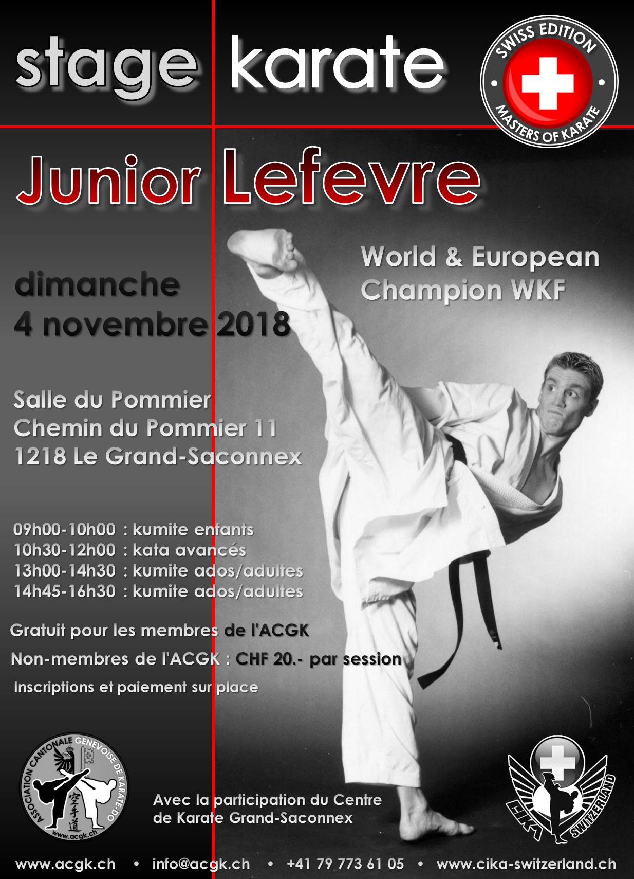 Affiche du stage Junior Lefèvre